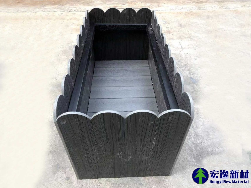 Rectangular lace flower box (gray black)