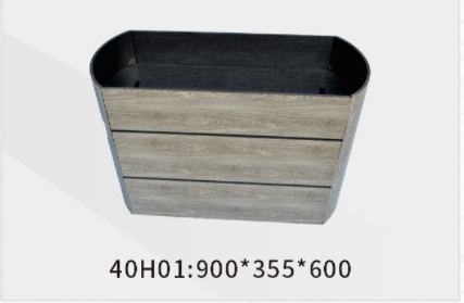 Round flower box (grey)