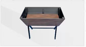 Inverted triangular flower box（Black red）