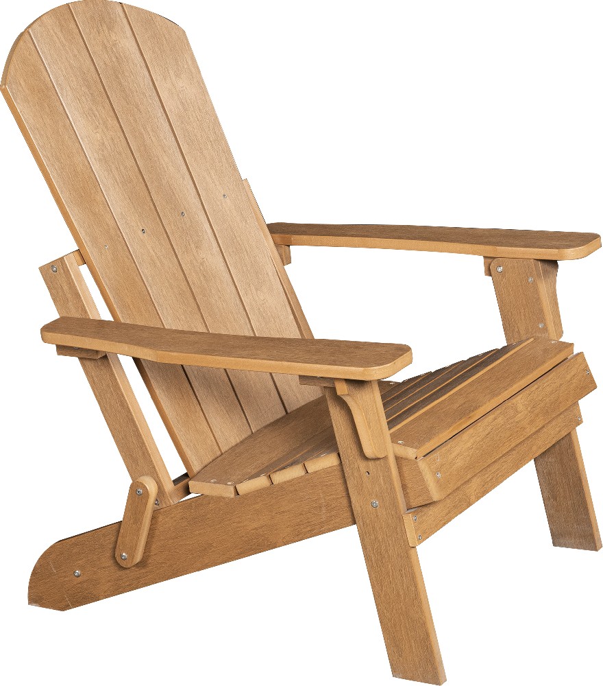 Folding beach chair (teak color)