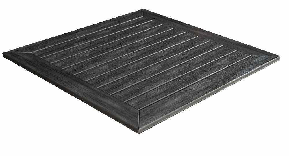 One-word rectangular table (gray)