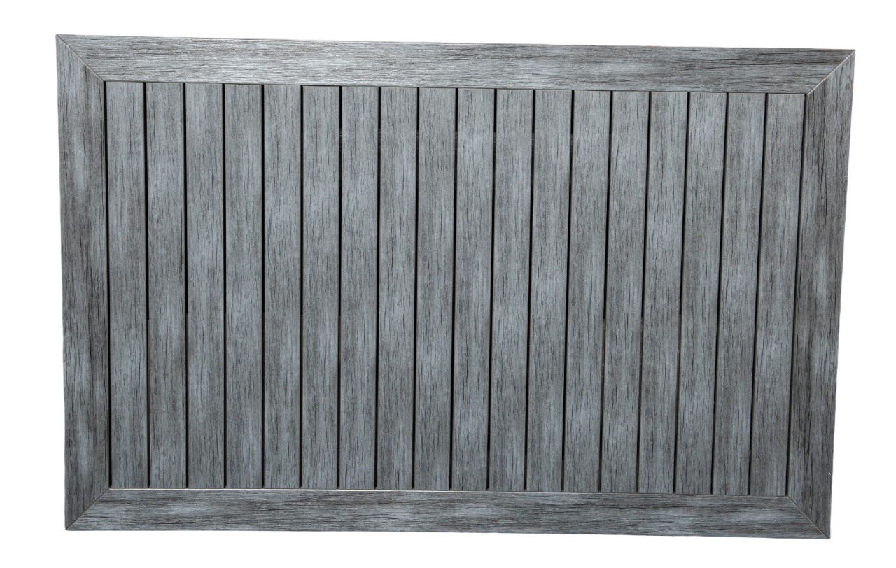 One-word rectangular table (gray)