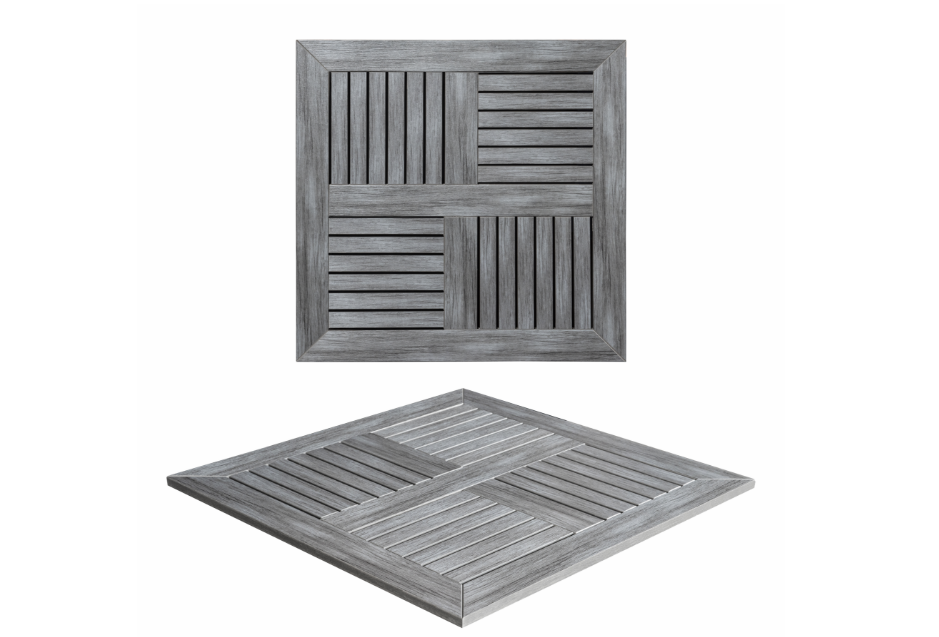 Cross square table (gray)