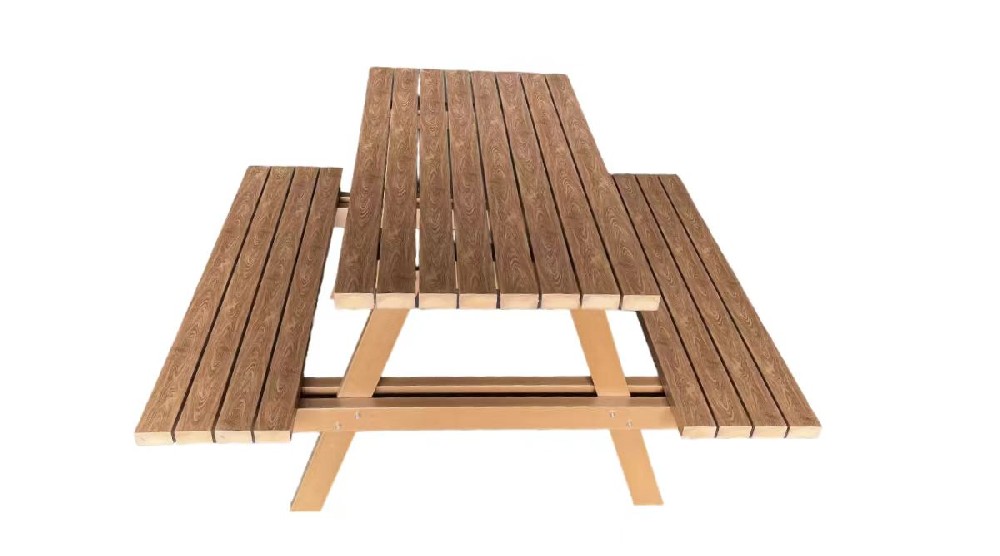 Plastic wood table (teak color)